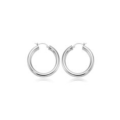 Carla Medium Tube Hoop - Sterling Silver Earrings Sterling Silver 4X30mm S/D Tube Earrings Measures: 0.155 inch wide x 1.145 inch long Jewelry Type: Hoop Earrings, Tube Hoop Earrings Metal: Sterling Silver Made in the USA with a Lifetime Guarantee Carla Medium Tube Hoop Earrings Minimalist Round Earrings With Shiny Finish, Classic Round Hoop Earrings Pierced, Classic Small Hoop Pierced Earrings, Classic Pierced Hoop Earrings For Anniversary, White Gold Round Hoop Earrings For Pierced Ears, White Gold Round Hoop Earrings, Classic Round Hypoallergenic Hoop Earrings, Classic Small Hoop Earrings With Polished Finish, Classic Hypoallergenic Round Hoop Earrings