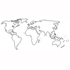 a black and white map of the world