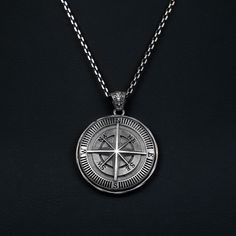 These 925K Sterling Silver Compass north star necklace has special handmade engraving details which photos are taken with original products. It's very elegant and classy for everyday use and gives stylish look for your outfits. Also, can be preferred as a gift for friends and family for an eternal memorial. Dream collection has many meanings behind its background; we prepare this gift selection for your loved ones to wear as a memorial. You can find your family crest, and remembrance for every o Classic Silver Star-shaped Jewelry, Engraved Sterling Silver Star Of David Necklace, Vintage Silver Star Of David Jewelry, Sterling Silver Star-shaped Jewelry With Compass Design, Vintage Silver Compass Design Jewelry, Sterling Silver Star-shaped Engraved Necklace, Vintage Silver Jewelry With Compass Design, Engraved Star-shaped Sterling Silver Necklace, Engraved Star White Gold Necklace