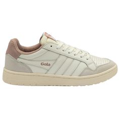 Buy Gola womens Eagle sneakers in off white/peony online at gola.co.uk White Peony, Clothing Pieces, White Peonies, Retro Sneakers, Sneakers Online, Womens Sneakers, Off White, Sneakers, White