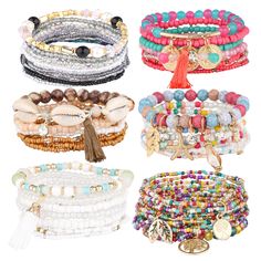 PRICES MAY VARY. Title: iYours 6 sets Bohemian Multilayer tassels bracelet Handmade Wrap Bracelets Bangle Jewelry Bracelets for Women. Product Type: Departments > Women > Jewelry > Bracelets > Wrap Multicolor Bracelet, Bracelets Bangle, Stackable Bangles, Vintage Bohemian Style, Bangle Jewelry, Women's Bracelets, Tassel Bracelet, Wrap Bracelets, Teacher Style