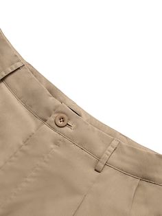 Pleats Zip Belted High Waist Thigh Length Pocket Shorts Workwear Pants With Short Inseam And Elastic Waistband, Beige Pants With Built-in Shorts For Work, Pocket Shorts, Online Customer Service, Shorts With Pockets, Design Element, Customer Support, High Waist, Fast Delivery