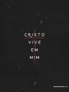 the words cristoo vive em mim on a black background