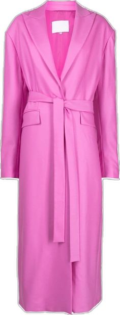 Chic Fitted Wool Coat With Belted Cuffs, Chic Wool Coat With Belted Cuffs And Lapel Collar, Pink Long Sleeve Single Breasted Blazer Dress, Pink Single Breasted Long Sleeve Blazer Dress, Spring Wool Coat For Workwear, Spring Workwear Belted Wool Coat, Long Wool Coat With Belted Cuffs For Spring, Wool Coat With Belted Cuffs For Spring, Chic Wool Coat With Belted Cuffs And Notch Lapel