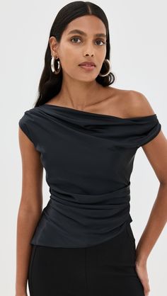 Fast Free Shipping & Free Returns on STAUD Phare Top at Shopbop. Shop new arrivals from STAUD at Shopbop.com Elegant Fitted Tops With Draped Sleeves, Elegant Fitted Top With Satin Finish, Formal Fitted Top With Draped Sleeves, Silk Off-shoulder Top For Formal Occasions, Evening Satin Ruched Tops, Elegant Fitted Satin Finish Tops, Elegant Draped Evening Tops, Fitted Party Top With Gathered Neckline, Fitted Pre-draped Tops For Formal Occasions