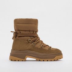 Nwt Camel Brown Quilted Ankle Puffer Boots, 8 Brand New Zara Puffer Boots In Brown, 8 Quilted Upper Ankle Boot (~2in/5cm Sole Height) W/ Thick Lug Soles & Back Pull Tab Increased Comfort W/ Airfit's Flexible Technical Sole Mixture Of Polyester (60%) & Cow Leather (40%) W/ 100% Lining/Insole & 100% Thermoplastic Rubber Sole Thanks For Looking!!! Beige Lace-up Boots With Lug Sole For Winter, Winter Beige Lace-up Boots With Lug Sole, Beige Winter Lace-up Boots With Lug Sole, Chic Brown Lace-up Winter Boots, Beige Ankle Lace-up Boots For Outdoor, Beige Lace-up Ankle Boots For Winter, Winter Beige Suede Lace-up Boots, Zara Brown Ankle Boots, High Ankle Beige Booties For Winter