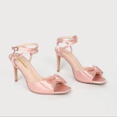 Pink Lulus Heels, Ordered For Wedding Festivities And Never Worn. Still In Box Cute Light Pink Heels, Lulus Heels, Quince Shoes, Light Pink Heels, Champagne Heels, Pink Wedding Shoes, Wedding Festivities, Quince Ideas, Bridesmaid Shoes