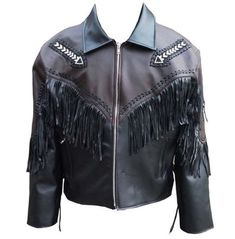 Cowboy Fringe, Native American Jackets, Western Jackets, Mens Western Style, Cowboy Jacket, Suede Fringe Jacket, American Western, Black Cowboy, Fringe Leather Jacket