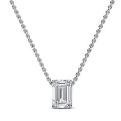 Emerald Cut Necklace, Single Diamond Pendant, 1.50 Ct White Emerald Cut Lab grown Diamond Pendant Solitaire 14k White Gold Wedding Gift Made to Order  Shape :- Emerald Polish :-  Excellent Color :-  H Clarty :- VS2 Weight :- 1.50 Carat  Metal : - 925 Silver, 14k Gold, 18k Gold  Please Note:- 925 Sterling Silver It come in white so i dnt use gold plating thanks Please Read:- Its come Without Chain ☆ Customization ☆ We accept and make custom order as per the customer requirement. For any Custom or Single Diamond Pendant, Emerald Cut Necklace, Solid Gold Chains, Yellow Gold Setting, Emerald Cut Diamonds, Emerald Diamond, 1 Carat, Diamond Gemstone, Emerald Cut