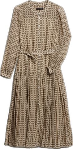 Casual Billowy Pleated Dresses, Spring Billowy Pleated Dresses, Flowy A-line Dress With Pleated Skirt, Beige Flowy A-line Midi Dress, Daywear Dresses With Pleated Waist And Flowy Skirt, Flowy Dress With Pleated Waist For Daywear, Flowy Skirt Dress With Pleated Waist For Daywear, Flowy A-line Pleated Midi Dress, Flowy A-line Dress With Pleated Sleeves