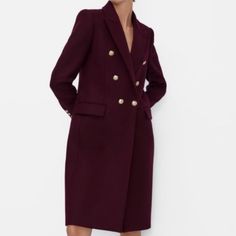 Reposhing This Item I Purchased From @Cangela. Loved It, But Ready To Rotate For Something New. Questions? Leave A Comment Below! Zara Jackets, Red Purple, Wool Blend, Blogger, Zara, Jackets & Coats, Jackets For Women, Wool, Purple