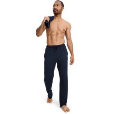 Catch zzz's in breezy comfort with the Jockey Ultra Soft Cooling Sleep Pant. Crafted with soft jersey featuring recycled polyester, this light, easy pair's refreshing feel helps you stay cool so you can truly rest and recharge. Comfortable 4-way Stretch Activewear Pants, Moisture-wicking 4-way Stretch Activewear For Relaxation, Casual Activewear With 4-way Stretch And Soft Touch, Casual Activewear With 4-way Stretch, Casual Activewear With Soft Touch And 4-way Stretch, Comfortable Blue Pants For Relaxation, Comfortable Moisture-wicking Stretch Sweatpants, Moisture-wicking Comfort Stretch Sweatpants, Comfortable Moisture-wicking Sweatpants With Comfort Stretch