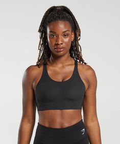 IT’S NOT YOU, IT’S YOUR SPORTS BRA With lightweight, breathable designs, comfortable cups and supportive straps, you can rely on our sports bras to be there for you, and for yours. • Bonded seams for zero distraction• Moulded cups for comfort• Cross back design SIZE & FIT• High support• 4 extender hook and eye fastening for an adjustable fit• Model 1 is 5'9" and wears size XS• Model 2 is 5'10" and wears size L MATERIALS & CARE• 78% Nylon, 22% Elastane SKU: B5A5J-BBBB Active Outfits, Sport Bh, Black Sports Bra, Sport Bra, Back Design, Comfy Casual, Sports Bras, Workout Wear, Black Media