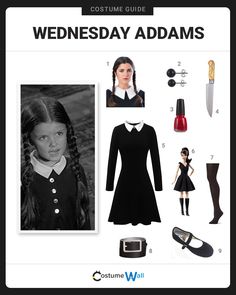 the costume guide for wednesday addams