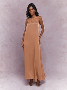 Naranja Coral Casual Collar sin mangas Tela tricotada Liso A línea Embellished No-Elástico Flowy Maxi Dress, Coral Orange, Women Maxi, Sleeveless Maxi Dress, Women Lace, Womens Maxi Dresses, Dress P, All Fashion, Women Clothes Sale