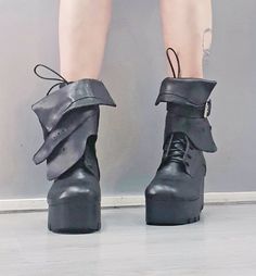 Extravagant Women Boots, Asymmetric Platform Shoes, All seasons, Gothic Women Booties, Leather Ankle Boots, Platform Grunge Boot, Fashion Boots ❤️ Extravagant designs and high quality fabrics! ❤️ Materials & Care Genuine Leather Clean with a soft cloth and cold water ❤️ Shipping ✈ Ready to ship The time I need to prepare an order for shipping varies. For details, see individual items. Priority shipping is used for all our packages: STANDARD SHIPPING * Shipping to USA & Canada - 7-9 days * Shippi Alternative Style Leather Heeled Boots With Platform, Gothic Leather Ankle Platform Boots, Gothic Platform Lace-up Boots For Alternative Fashion, Leather High Ankle Boots For Alternative Fashion, Alternative Style Leather Platform Boots, Alternative Style Leather High Heel Platform Boots, Alternative High Heel Leather Platform Boots, Alternative Style Leather Platform Boots With High Heel, Punk Style High Heel Leather Lace-up Boots