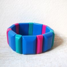 Retro Colorful Old Plastic, Stretch Elastic Bracelet 82817 Measuring 1" in width Will fit average to medium size wrist Beautiful bracelet! Please see my other listings for more vintage jewelry- I am happy to combine the shipping. Thanks so much! Jelly Bracelets 80s, 80s Bracelets, Jelly Bracelets, Elastic Bracelet, Thanks So Much, Fashion History, Beautiful Bracelet, Columbus, Medium Size