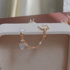 Sterling silver (hypoallergenic) 14K Gold vermeil Ear cuff included One side ONLY Cuff Earring, Heart Earring, Cuff Earrings, Piercing Jewelry, Heart Earrings, Gold Vermeil, Ear Cuff, Gold Bracelet, Pearl Earrings