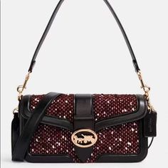 Coach Georgie Shoulder Bag (Coach C1525) Im/Black Multi Tweed, Smooth Leather And Refined Pebble Leather Inside Zip Pocket Snap Closure, Fabric Lining Detachable Handle With 9" Drop Outside Open Pocket Detachable Strap With 22" Drop For Shoulder Or Crossbody Wear 10 3/4" (L) X 5 1/2" (H) X 2 3/4" (W) Style No. C1525 Retail Price $ 398 Brand New With Tags! Price Firm! Designer Black Tweed Bag, Designer Tweed Bags For Formal Occasions, Luxury Tweed Shoulder Bag, Luxury Tweed Evening Bag, Formal Tweed Shoulder Bag, Designer Tweed Shoulder Bag Rectangular, Designer Tweed Rectangular Shoulder Bag, Luxury Tweed Crossbody Shoulder Bag, Luxury Tweed Rectangular Bag