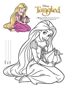 the princess from tangled coloring pages