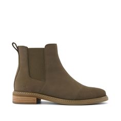 The Chelsea boot that gives back. With a classic silhouette, canteen-green Nubuck leather uppers and CloudBound™ insoles, the Charlie ankle boot brings a classic and comfortable look to any outfit—from slacks and jeans to skirts and dresses. Nubuck leather uppers. TOMS leather products support responsible manufacturing via the Leather Working Group. Non-removable Custom CloudBound™ foam insoles for all-day comfort and support. Dual gore for easy on and off. German sole forefoot and rubber heel. Stacked leather-wrapped heel. TPR Welt: A lightweight rubber that’s durable, flexible and provides traction. with stitch. Heel height is approximately 3/4". Shaft height is approximately 5”. TOMS is a proud member of the Fair Labor Association—working with suppliers that conduct their businesses eth Skirts And Dresses, Mental Health Resources, Leather Products, Leather Boot, Chelsea Boot, And Dresses, Toms Shoes, Nubuck Leather, Classic Silhouette