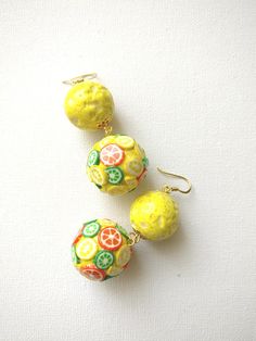 Citrus Mix Dangle Drop Earrings balls earrings orange-yelow Tropical Style, Large Jewelry, Earrings Long, Style Earrings, Estonia, Long Earrings, Dangle Drop Earrings, Hoop Earrings, Stud Earrings