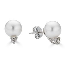 14KW 8.5mm Akoya Stud Earrings 0.14 ctw Diamond Diamond White Pearl Earrings With Pave Setting, Elegant Formal Earrings With Tension Setting, Fine Jewelry White Gold Pearl Earrings With Diamond Accents, Formal Cubic Zirconia Earrings With Tension Setting, Formal White Gold Pearl Earrings With Pave Setting, Diamond White Tension Setting Wedding Earrings, Fine Jewelry White Gold Pearl Earrings With Pave Setting, Diamond White Wedding Earrings Tension Setting, Elegant Diamond Earrings For Anniversary With Tension Setting