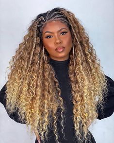 African Hair Braiding Styles, Blonde Curly Hair, Braided Cornrow Hairstyles, Peinados Fáciles Para Cabello Corto, Natural Hair Braids, Cornrow Hairstyles, Cornrow