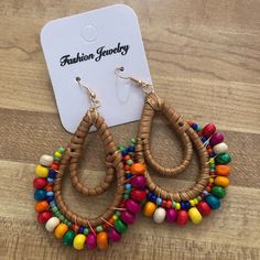 2.5” Long Super Lightweight Colorful, Festive Earrings Perfect For Vacation Or Fiesta Fun! New, Never Worn Bundle And Save Or Make An Offer!! Festive Earrings, Earrings Color, Red Gold, Lady In Red, Beaded Earrings, Jewelry Earrings, Fashion Jewelry, Women Jewelry, Beads