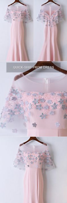 Wedding Bolero, Cute Homecoming Dresses, Floral Prom Dresses, Pink Homecoming Dress, Dress Tight, Pink Wedding Dresses, Prom Long, Homecoming Dresses Long, Pink Mermaid