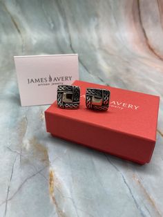 Retired James Avery Omega French Clips Post Earrings 14k Gold and Sterling Silver Square Braid Come with JA Box Comes with the JA Box Layaway Available Please Read Below Please check out my other items! Tons of jewelry coming up for sale. I love to combine shipping on multiple items, and am happy to ship internationally. International bidders, please contact me with your location for a shipping quote. If there is anything wrong once the item is received and you are not happy, please contact me b Designer Sterling Silver Jewelry For Formal Occasions, Timeless Hallmarked Earrings As Gift, Designer Tarnish Resistant Jewelry For Formal Occasions, Designer Engraved Rectangular Jewelry, Timeless Anniversary Jewelry With Box Clasp, 14k Gold Jewelry With Box Clasp For Gift, Designer Sterling Silver Jewelry For Anniversary, Designer 14k Gold Earrings Gift, Luxury Rectangular Earrings As Gift