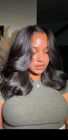 Short Layered Wigs, Layers On Short Hair Black Women, Long Curled Hair Black Women, Lob Hair Cuts For Women, Layered Bob Sew In, Curls With Bangs Black Women, Short Layered Hairstyles Shoulder, Short Layered Hair Black Women, Long Bob On Black Women