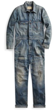 Coveralls Mens, Denim Coverall, Workwear Vintage, Denim Workwear, Stylish Suit, Boiler Suit, Indigo Denim, Denim Jumpsuit