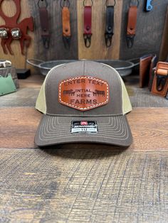 * Hand made in Liberty Ky * Custom Farm Hat Leather Patch Hat * Enter name and initial for hat in personalization box * I do offer custom patch's as well just message me  * You can check my Facebook page to see all my work.   https://www.facebook.com/profile.php?id=61551507831444&mibextid=LQQJ4d Custom Leather patch hats, Richardson 112 snap back. Hand Stitching for durability and longevity. I use top grade leather from Wicket & Craig English Bridle with Ritza Tiger Thread stitching. Each patch will be Top coated with resolene for a medium to high gloss finish, Water resistant acrylic top finish. There will be 5 colors of leather to choose from and a variety of stitching colors. I also offer/carry 13 colors of leatherette for a more vibrant look.  I do offer many more hat color options, if Leather Hat Patch Ideas, Farm Hat, Leather Patch Hat, Patch Hats, Patch Top, Mesh Flats, English Bridle, Patch Hat, Hat Patches