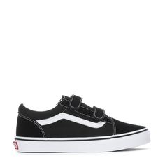 Built for the grandest adventures while keeping your kid comfortable and protected, the Vans Old Skool V skate shoes are made for the long haul. A hook-and-loop strap system and a padded collar ensure a secure fit while your kid takes on the world. Two hook and loop straps for a secure fit. Sturdy canvas and suede uppers. Re-enforced toecaps to withstand wear and tear. Midsole cushioning for all-day comfort. Padded collars for support and flexibility. Signature Vans waffle outsole for traction a Wide Width Shoes, Backpack Sport, Long Haul, Kids Sneakers, Vans Old Skool, Old Skool, Vans Old Skool Sneaker, Hook And Loop, Shoe Care