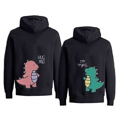 PRICES MAY VARY. 👀Packaging content: Our hoodie is sold in one piece, please choose the color and style in the color tab. 🥰 High quality: Cute dinosaur couple hoodie,made of high-quality cotton and polyester. No shrinkage and not hard,Very comfortable to wear this hoodie. The fabric of this hoodie is thick and keep you warm in winter. 😍 Easy care:Machine wash inside-out as colors and you can dry with low heat in dryer. Absolutely no peeling or cracking. 🎁 Good Gift:Matching Couple Hoodie For Dinosaur Couple, Her King, Matching Hoodies, Couples Sweatshirts, Matching Couple, Funny Outfits, Couples Hoodies, Valentine's Day Outfit, Cute Dinosaur