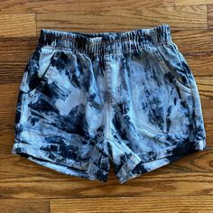 Brand New With Tags, Perfect Condition. Carmar Brand, Lf Tags Still Attached. So So Cute Just Unfortunately Too Small For Me. Bleach Tye Dye Effect On Denim Shorts. Elastic Waist Band, Rolled Hem. Perfect For Summer Casual Looks! Pair With Sneakers Or Sandals And A Crop Tee Or Hoodie And You’re Set! See Photos For Details And Measurements. Casual Indigo Bottoms For Summer, Casual Summer Indigo Bottoms, Blue Cotton Summer Jean Shorts, Blue Cotton Jean Shorts For Beach, Blue Cotton Jean Shorts For The Beach, Summer Washed Blue Cotton Shorts, Blue Relaxed Fit Jean Shorts For Summer, Washed Blue Shorts With Built-in Liner For Summer, Summer Washed Blue Shorts