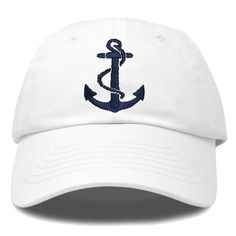 PRICES MAY VARY. CUSTOM DESIGNED HAT - Anchor Embroidered on front panel using Premium Stitched Threading NATURAL COTTON AND COMFORTABLE - Made with 100% Cotton, Soft on the skin, Light weight EASY TO ADJUST SIZING - Adult Mens / Womens Fitted 6 1/4 to 7 5/8 or Adjustable 51 CM to 60 CM, ( S / M / L) PERFECT EVERYDAY HAT - Great for Personal Expression , Gifting , Costume, and Sailing / Sea / Anchor Representation Comes in White Like Sailing or know someone that does? This anchor designed hat ca Pink Kelly, Sea Anchor, Baseball Cap Women, Anchor Design, Cap Women, Beach Gifts, Hat Embroidery, Embroidered Baseball, Embroidered Baseball Caps