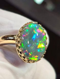 Black Opal Engagement Ring, Mexican Fire Opal Ring, Gold Gallery, Fire Opals, Unique Opal, Natural Opal Ring, Black Opal Ring, Ring Opal, Fire Opal Ring