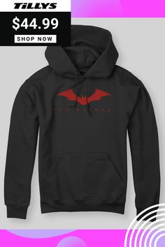 Never Fear The Villains Of Gotham City In This Officially Licensed Dc Comics The Batman Apparel! 50% Cotton, 50% Polyester. Machine Washable. Printed In The U.s.a.this Item Is Unisex Fit And Sizing. Red Hood Logo, Batman Hoodie, Batman Inspired, The Batman, Red Hood, Black Denim Jacket, Red Logo, Gotham City, Gotham