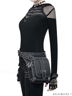 BagForLove - Retro Steampunk Motorcycle Hip Belt Bag with Phone Pouch - Stylish & Functional Product Description Color Black Material PU Leather Bag Size Mini Closure Type Zipper Strap Type Adjustable Type Fashion Leg Bag Pattern Type Plain Size Chart INCH CM Bag Height Bag Length Bag Width Strap Length 3.9 inch 7.1 inch 7.5 inch 43.3 inch Bag Height Bag Length Bag Width Strap Length 10 cm 18 cm 19 cm 110 cm Details Pictures Similar Products h2 { text-align: center; } /* æ¢è¡ */ li{ white-space: normal; word-break: break-all; word-wrap: break-word; } .red-box { width: 100%; display: flex; flex-direction: row; flex-wrap: wrap; justify-content: center; } .red-box > div { width: 190px; height: 250px; margin: 10px; } .red-box > div > a > img { width: 190px; height: 250px; } .size-box { width Black Steampunk Bags With Rivets, Edgy Black Bag With Hardware Details, Edgy Black Bag With Hardware, Edgy Black Bags With Hardware, Black Punk Shoulder Bag With Rivets, Alternative Style Shoulder Bag With Rivets For Everyday, Alternative Style Rivets Shoulder Bag For Everyday Use, Black Shoulder Bag With Rivets For Everyday Use, Black Shoulder Bag With Rivets