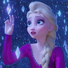 the frozen princess is waving at something