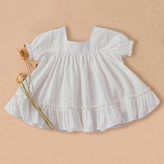 Welcome summer in style with our Savannah Pleated Dress! Crafted from fine fabrics for ultimate comfort, we guarantee your little girl will look as cute as can be. Our dresses are designed to bring out their adorable personality to make any outing extra special! Featuring a pleated silhouette, these dresses have a charming and playful look. Designed for summer, these dresses will keep your baby girl cool and stylish in warm weather. Made with a blend of linen and cotton, these dresses offer both Summer Dresses With Pleated Hem, Summer Cotton Dresses With Pleated Hem, Summer Cotton Dress With Pleated Hem, Summer Sundress With Ruffles For Dress-up, Summer Twirl Dress With Ruffles For Playtime, Summer Cotton Twirl Dress With Flutter Sleeves, Summer Playtime Twirl Dress With Ruffle Hem, Summer Twirl Dress With Ruffle Hem For Playtime, Summer Cotton Sundress With Flutter Sleeves