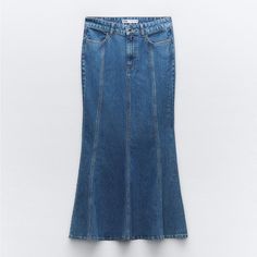 Mermaid Cut Denim Skirt. Dark Wash. Brand New With Tags. Midi Length. Zara Medium Wash Skirt For Spring, Zara Blue Denim Skirt For Spring, Zara Casual Straight Leg Denim Skirt, Blue Zara Denim Skirt For Spring, Zara Dark Wash Denim Skirt For Spring, Zara Denim Blue Skirt For Spring, Trendy Zara Skirt In Medium Wash, Trendy Zara Denim Skirt In Denim Blue, Trendy Medium Wash Zara Skirt