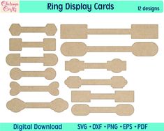 the printable paper cut outs for ring display cards