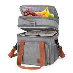 PRICES MAY VARY. 【High-Capacity Insulated Lunch Bag】: Keep your meals fresh and at the perfect temperature with our double-layered, large-sized lunch bag. Ideal for both hot and cold food, it offers 3-4 hours of heat retention and 4-5 hours of cooling. Perfect for work, picnics, or long trips. 【Quality Material for Long-lasting Use】: Crafted from durable black Nylon and lined with cationic aluminum foil, this 17L lunch bag is designed to withstand daily use while maintaining its great look. It's Lunch Boxes For Men, Lunch Box Cooler, Mens Lunch Bag, Women Lunch Bag, Cooler Box, Lunch Tote Bag, Best Lunch Bags, Lunch Cooler, Cooler Lunch Bag