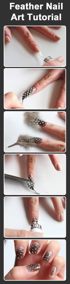 Feather Nail Art Tutorial @Kylie Knapp Knapp Knapp Knapp Knapp Knapp Knapp Saunders could you do this with gel? Feather Nail, Feather Nail Art, Nailart Tutorial, Painting Nails, Feather Nails, Nails Tutorial, Nail Art Designs Diy, Diy Nail Art, I Love Nails