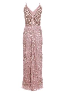 This maxi dress features intricate embellishments and a flowing silhouette, perfect for formal occasions. Its sequin detailing adds a touch of elegance, making it suitable for special events. Dress Quiz, Embellished Maxi Dress, Gowns Prom, Sequin Maxi, Sequin Maxi Dress, Dresses Pink, Ball Gowns Prom, Puff Sleeve Dresses, Flower Detail