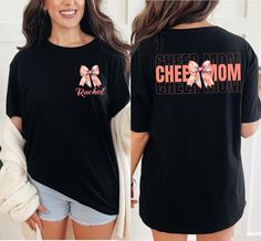 Custom Cheer Mom Shirt, Cheer Shirt, Cheer Spirit Wear, Cheer Mom with Name Shirt, Custom Cheer Mom Tee, Cheer Mom Gift, Sports Mom Shirt Welcome to TeeDesignUS! We have selected the most special products for you and are at your service. We are here for everything you need. We wish you pleasant shopping! PRODUCT DETAILS We use Bella Canvas and Gildan SoftStyle brand shirts for printing. *Bella Canvas -unisex size -4.2 oz. -Solid colors are 100% Combed Cotton and Ring-Spinned Cotton. -Athletic Heather 90% Combed and Ring-spun Cotton, 10% Polyester -All Heather CVC Colors 52% Combed and Ring-Spinned, 48% Polyester *Gildan SoftStyle -unisex size -Sport Gray : 4.5 oz/yd² | 90% Ring Cotton / 10% Polyester -Heather Navy, Heather Burgundy, Heather Galapagos Blue, Dark Heather : 4.5 oz/yd² | 65% P Cheer Brother Shirts, Cheer Spirit Wear, Cheer Mom Gifts, Cheer Mom Shirt, Cheer Spirit, Cheer Shirt, Cheer Mom Shirts, Sports Mom Shirts, Cheer Shirts