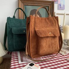 Shoulder Bag Women Vintage Shopping Bags Zipper Girls · Shop Zola · Online Store Powered by Storenvy Corduroy Bag, Sac Diy, Beg Tangan, Handbags Casual, Canvas Messenger Bag, Canvas Crossbody Bag, Crossbody Tote Bag, Casual Tote, Crossbody Tote